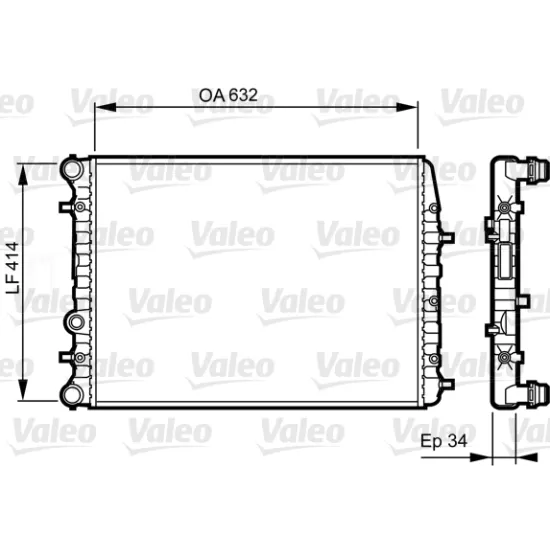 SU RADYATORU-635X415 (VW POLO 02-10 SEAT IBIZA 02-10 SKODA FABIA 00-10) ASZ