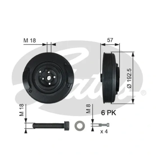 KRANK KASNAGI ( VW T4 2.5 TDI ACV MOTOR LT35 2.5 TDI ANJ AVR MOTOR CRAFTER 2.5 TDI BJK MOTOR )