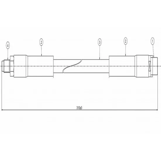 FREN HORTUMU ARKA 280 mm (MERCEDES W202-203-210 / 1 UCU DISI)