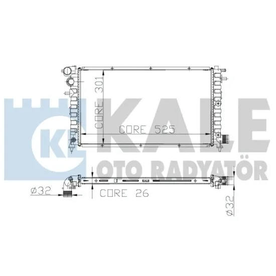 SU RADYATORU MEKANİK ( CITROEN SAXO 1.5D TUD5 )530×304X23