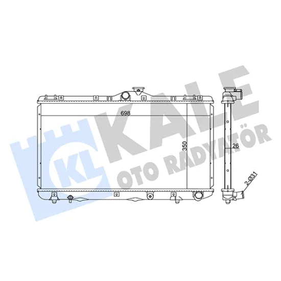 SU RADYATORU AL/BRZ  (TOYOTA COROLLA 2.0D 92=/99)