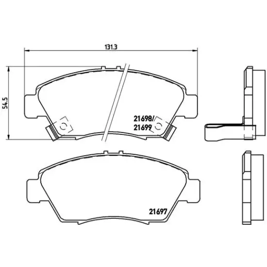 FREN BALATASI ON (HONDA CIVIC 92/95 1.5 / CIVIC 96/00 1.4 / JAZZ 02/08 / CITY 1.4 )