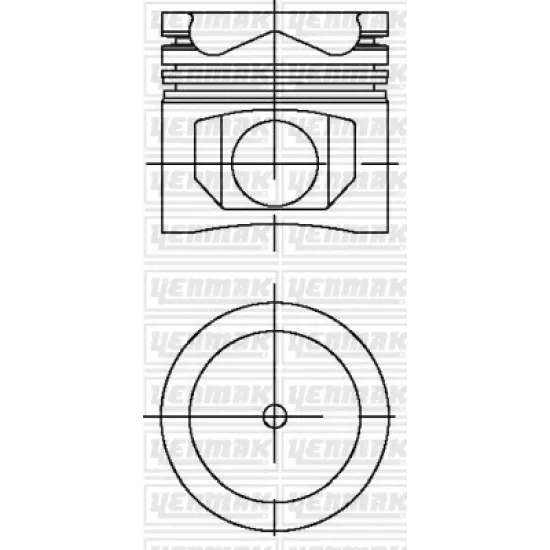 PISTON+SEGMAN 130,00MM STD MERCEDES AXOR 1836-3236/ACTROS 1841-1844-1848-1851/OM501-OM502LA-OM541-OM542 EURO 4-5