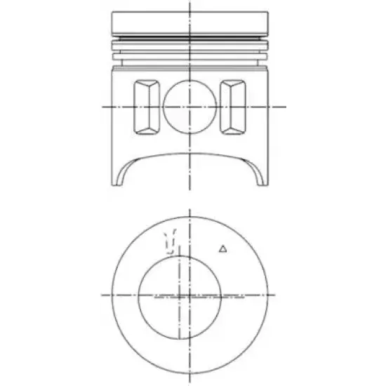 PISTON+SEGMAN 050-(73.50)-(TOYOTA COROLLA 04/10 1.4 D4D DIZEL /AURIS 07/10 1.4 D4D DIZEL )