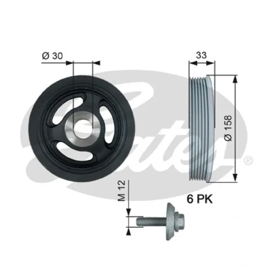 KRANK KASNAK - ( FORD FOCUS 1.6 TDCİ 09- FİESTA 1.6 TDCİ 08- MONDEO 1.6 TDCİ 11- KUGA 1.5TDCİ 16- / PEUGEOT PARTNER-307-207 / CI