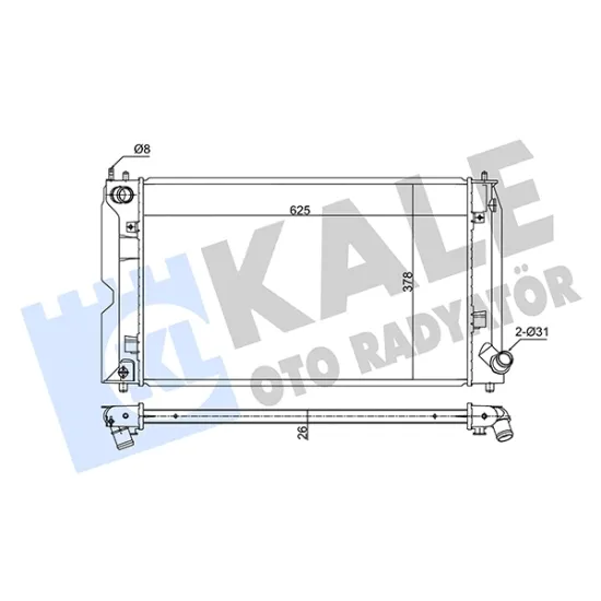 SU RADYATORU BRAZING TOYOTA COROLLA 02-07 1.4 D4D M/T