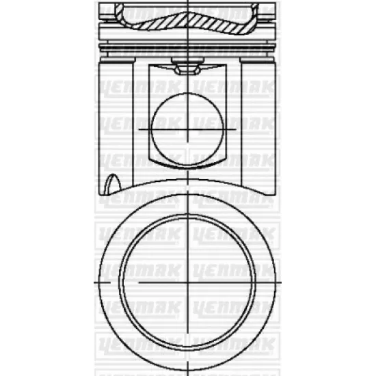 PISTON + SEGMAN 128,00MM STD KOMPLE MERCEDES AXOR 1938-2640-3340-4140-O400-O500 / OM457 LA EURO 2/3