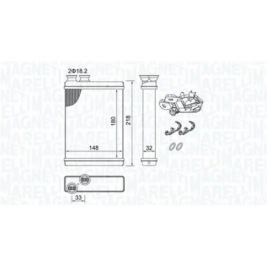 KALORIFER RADYATORU 32MM BRAZING (PEUGEOT 308 II 13- )