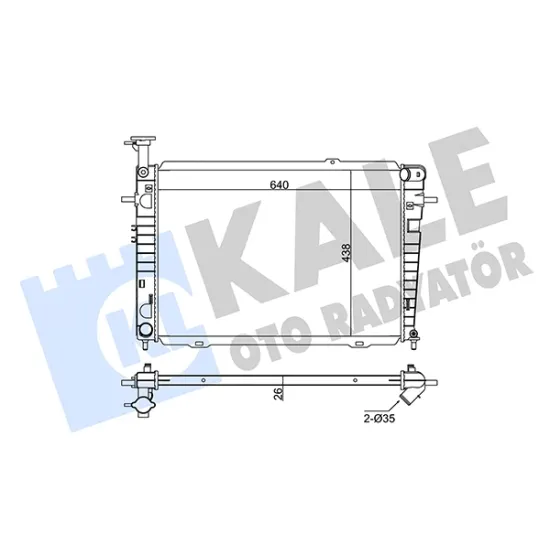 MOTOR RADYATORU (640x438x22) TUCSON CRDI 04-> OTOMATIK