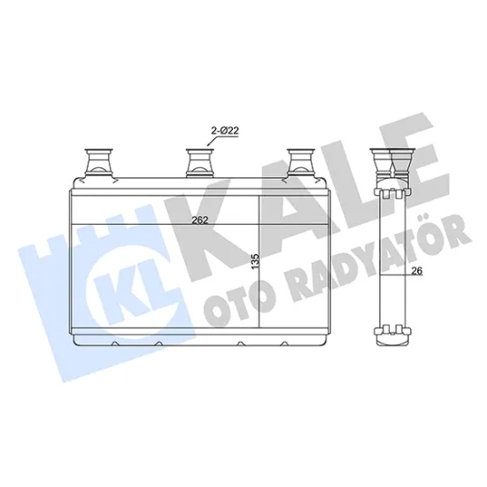 KALORIFER RADYATORU (BMW 5 E60 / 5 TOURING E61 (03-10) / 6 E63/ 6 CABRIO E64 (4-10) (AT/MT)