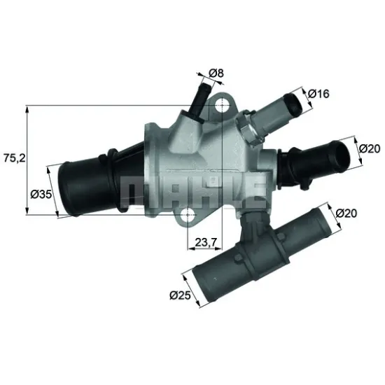 TERMOSTAT MUSURLU (FIAT DOBLO 1.9JTD)