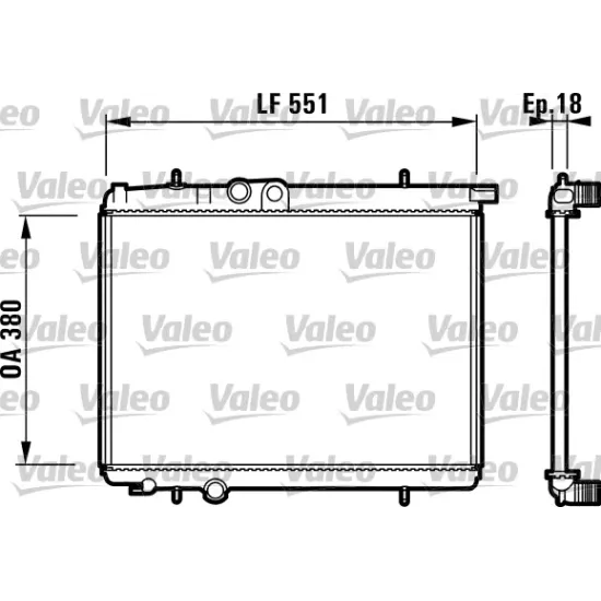 RADYATOR SU KLIMALI MEKANIK 732306 ( PEUGEOT 206 1.4 1.6 )