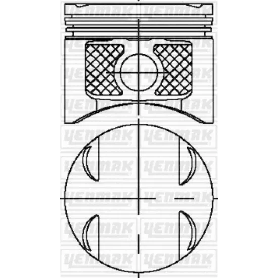 PISTON+SGM (ADET) STD CLIO-MGN-MDS 1.4 16V K4J 98hp *79.5*