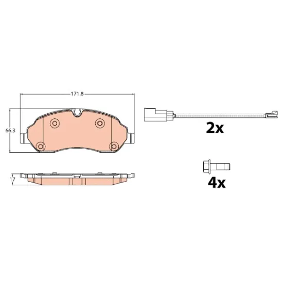 ÖN FREN DİSK BALATA ( FORD TRANSİT V363 2014- )