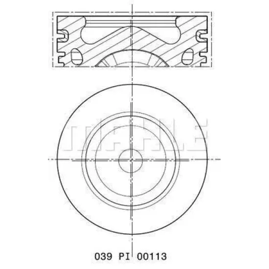 PISTON+SEKMAN 75 MM 0.50 (FORD FOCUS 1.6 TDCI 2011-/ PEUGEOT 208 308 508 DV6C EURO-5 )