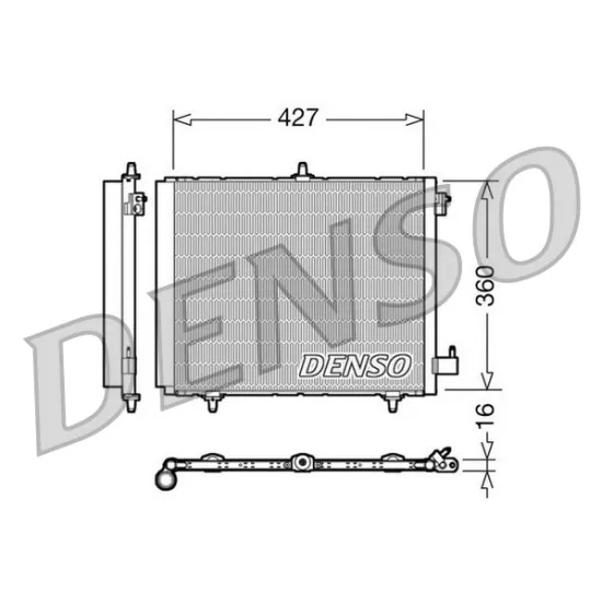 KLIMA RADYATORU (PEUGEOT 207 06-15 208 12- 2008- 12- 1007- 05- / CITROEN C2 03-12 C3 03- C3 AIRCROSS 17- C4 CACTUS 14- /D