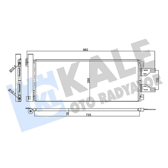 KLIMA RADYATORU KONDENSER (FIAT DUCATO III 3.0JTD BOXER III-JUMPER III 2.2HDI-3.0HDI ) 745×281x16