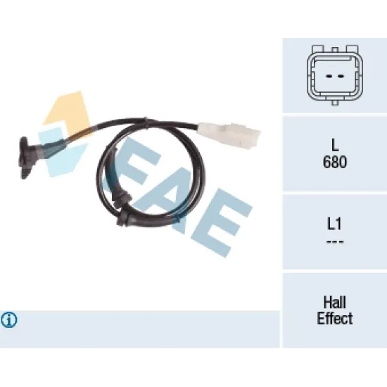 ABS SENSORU ON (SAG / SOL) P307 EM P307 YM P3008 RCZ P308 P5008 C4 C4 II DS4 DS5