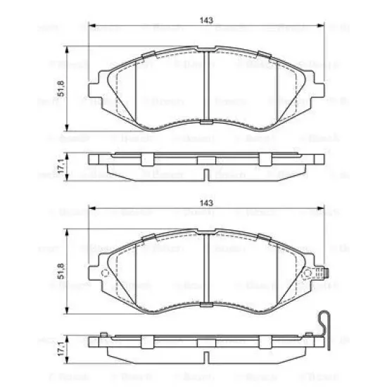 BALATA FREN ON CHEVROLET LACETTI 04-10 (0986495116)