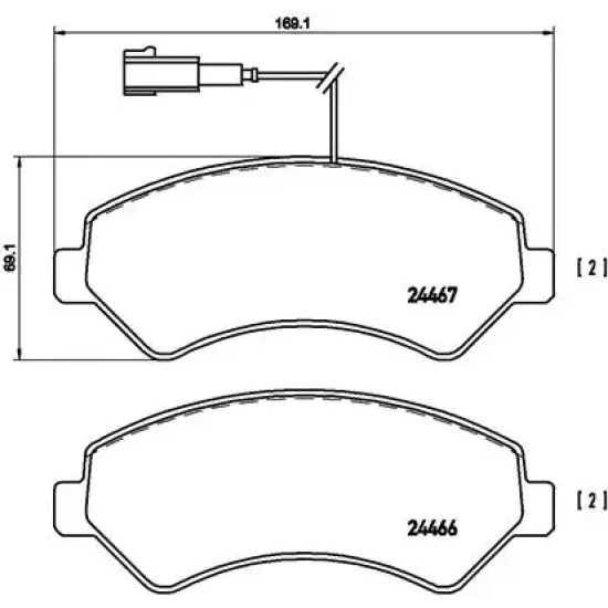 FREN BALATASI ON (CITROEN JUMPER 2.2HDI 11-/ FIAT DUCATO 11-/ PEUGEOT BOXER 11- )