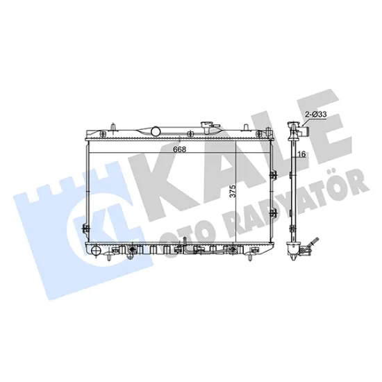 MOTOR SU RADYATORU KIA CERATO 1.6 2.0 2004-/ OTOMATIK