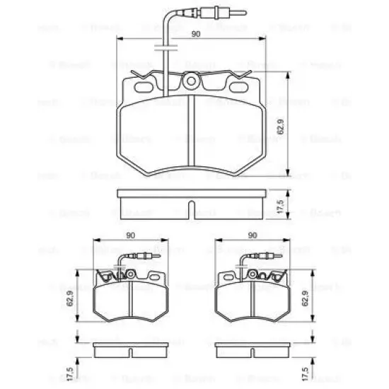 ON BALATA FISLI CITROEN C15/VISA/AX 84-05(17.5 MM 2 FISLI)