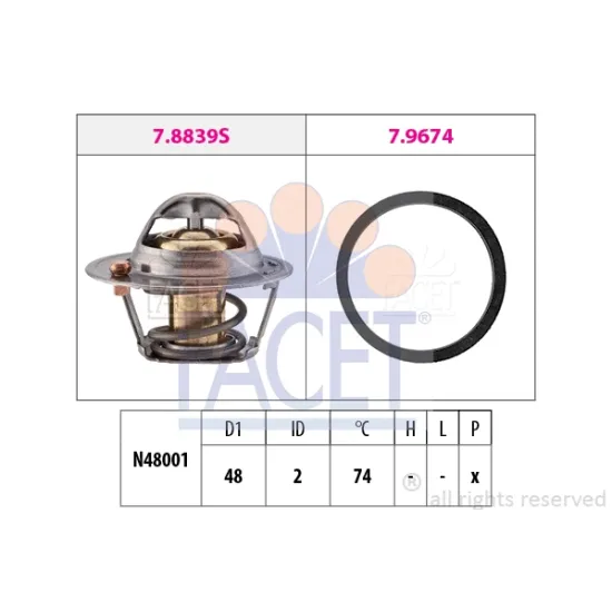 TERMOSTAT FOCUS II 04>11 1.4-1.6 ZETEC 74C CONTALI