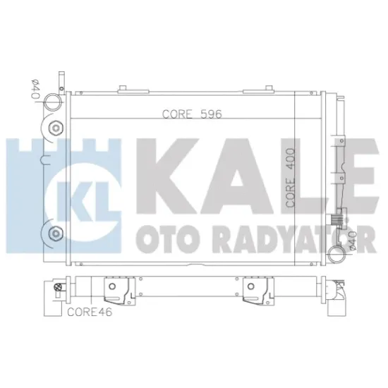 SU RADYATORU BRAZING (MERCEDES BENZ 190 W201 2.0 84 / 92 (AT) [575X368X32]