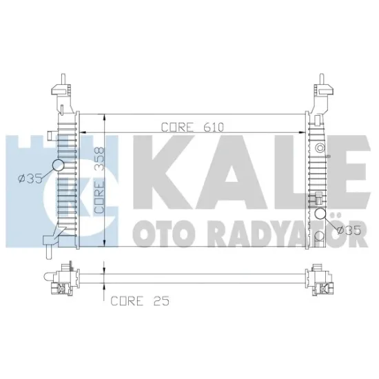 MOTOR RADYATORU (608x368x26) MERIVA 1,7DTI MANUEL