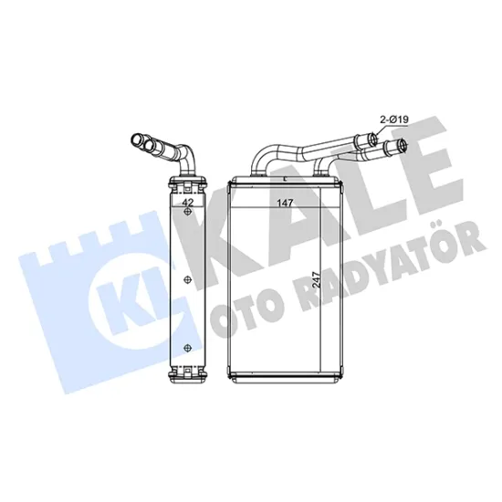 KALORIFER RADYATORU KLIMALI (FORD TRANSIT V347 V184 01-12 )