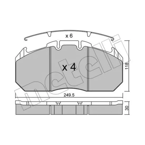 ON FREN BALATASI RENAULT MIDLUM MAN (02-) SCANIA (09/95>09/04), P, G, R, T serisi (MAVI KUTU)