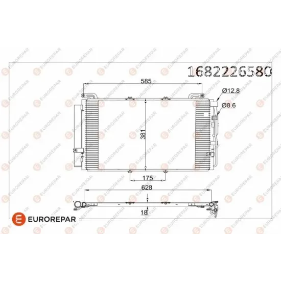 KLIMA RADYATÖRÜ OEM DOOWON 606X380,6X18