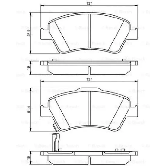 FREN BALATASI ON COROLLA D4D 07-12 AURIS D4D 07-12 COROLLA 1.4 D4D 13-18