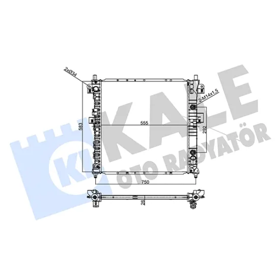 SU RADYATOR 26MM (SSANGYONG ACTYON , KYRON 2.0XDI 2.3 05 / (OTOMATIK)