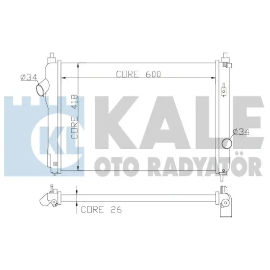 SU RADYATORU BRAZING (CHEVROLET AVEO / KALOS 1.4 08=/ (AT) (AC/NAC) [600X418X26]