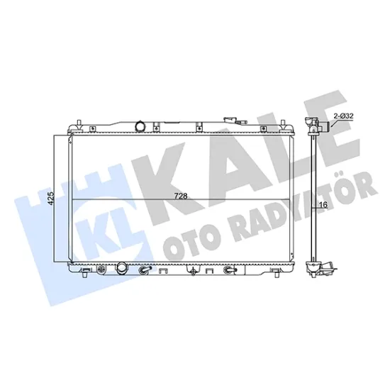 SU RADYATORU (HONDA CRV 2.0 I-VTEC 16V 12/ 16MM OTOMATIK SANZUMAN )