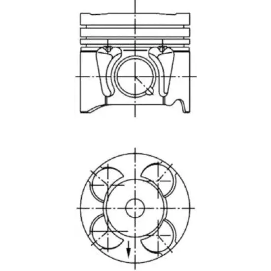 PISTON+SEGMAN 69.6 MM