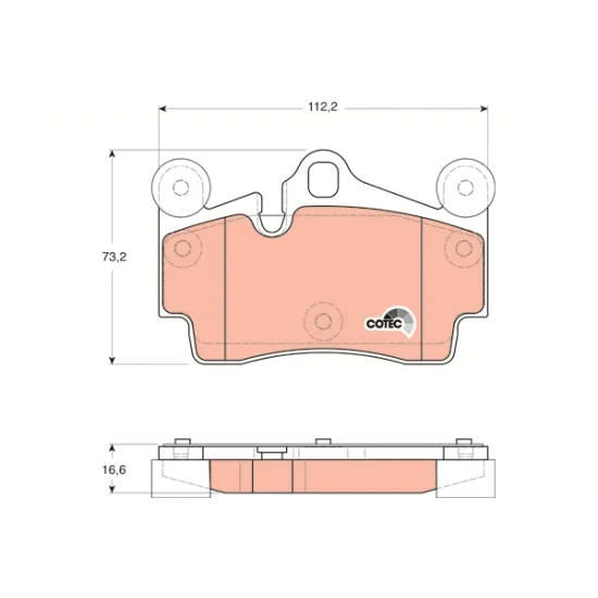 ARKA FREN BALATASI- (VW TOUAREG 03-10 AUDI Q7 07-15 PORSCHE CAYENNE 03-10)