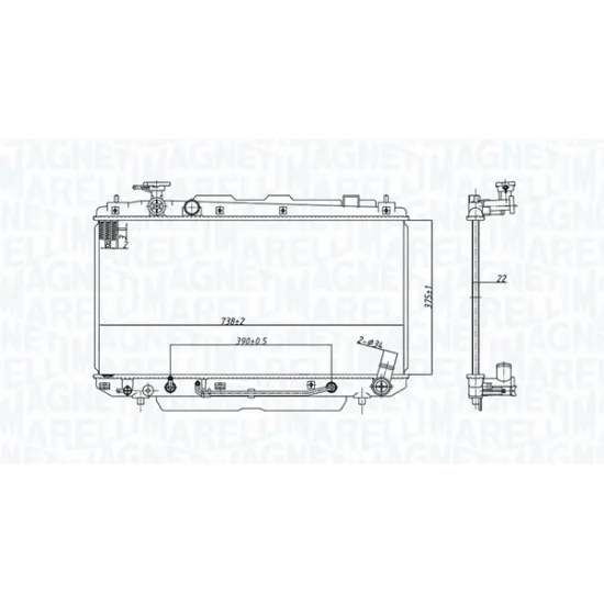 MOTOR RADYATORU (375x738x16) RAV 4 2,0i 00-> OTOMATIK