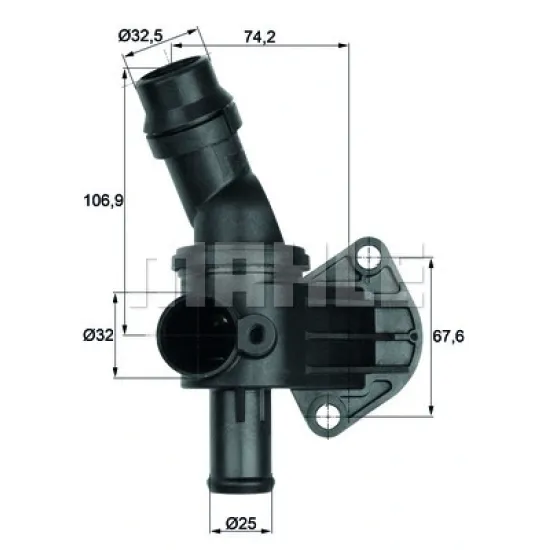 TERMOSTAT 87C-135C (VW GOLF 06-09 PASSAT 06-11 AUDI A3 04-08 SEAT LEON 06-10) BLR-BVY-BWA