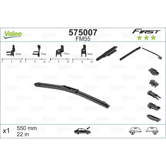 Valeo First MULTIconnection Flat Blade FM55 (X1) (550 mm)