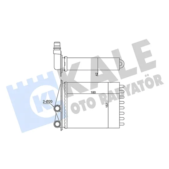 KALORIFER RADYATORU 42MM(RENAULT TRAFIC II 2.0DCI 1.9 DCI 01-)