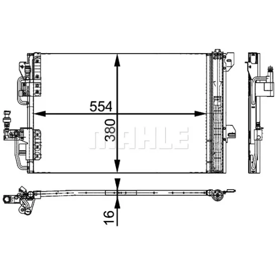 KLIMA RADYATORU (KONDENSER) 03> ASTRA.G 1.4-1.6 16V *Z14XEP-Z16XEP*