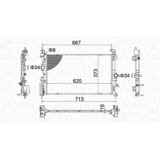 MOTOR SU RADYATORU CORSA E 1.4I 2014 ->