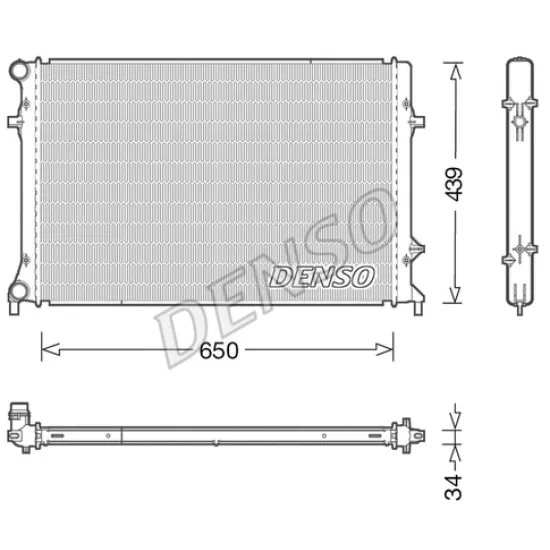 SU RADYATORU AL/BRZ  (VW  AUDI A3 / TT - SKODA SUPERB II - VOLKSWAGEN EOS / GOLF V / JETTA III / JE