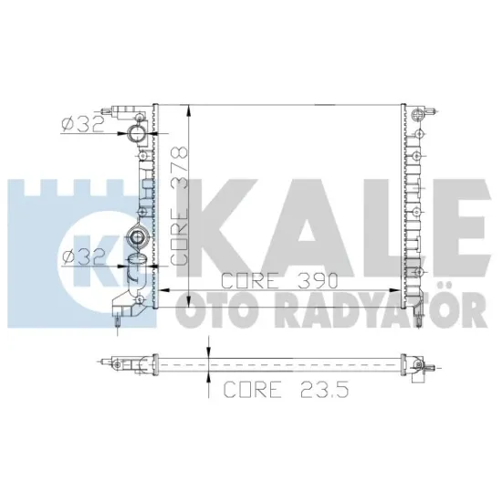 MOTOR RADYATORU R19-CLIO 1,4 (390X349X23)