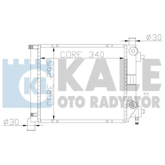 SU RADYATORU BRAZING (MERCEDES BENZ 190 W201 1.8 2.0 83 / 93 , KOMBI S124 200T , SEDAN 200 86 / 92 (AT)295×338X42