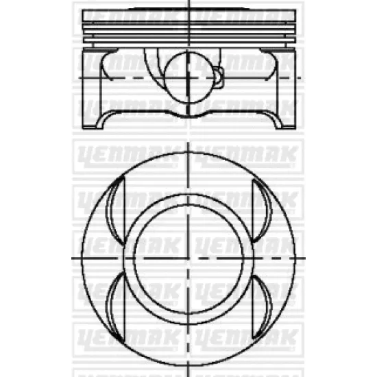 PISTON+SGM (ADET) STD VECTRA.C 1.8 16V *Z18XER* *80.5*