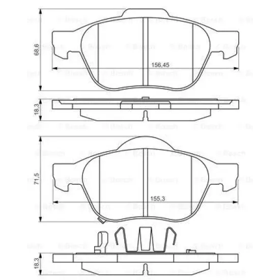 FREN BALATA ON 03> AVENSIS *D4* +FIS