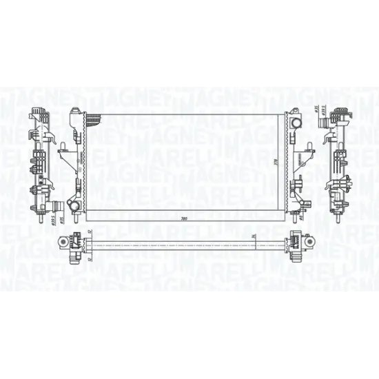 SU RADYATORU MEKANIK (FIAT DUCATO 2.3 JTD 11- EURO 5 / PEUGEOT BOXER 3.0 HDI CITROEN JUMPER 3.0HDI) 780×378X32